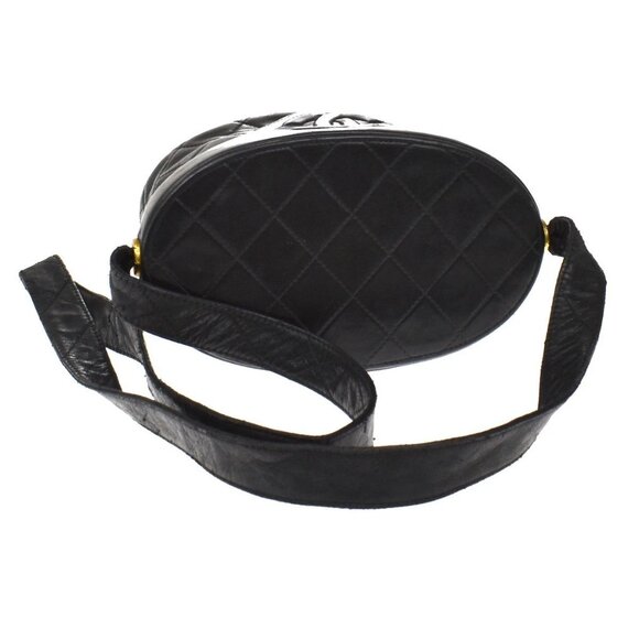 CHANEL CC Logo Matelasse Tassel Shoulder Vanity Bag Leather Black Italy 95KB241 - Picture 6 of 16